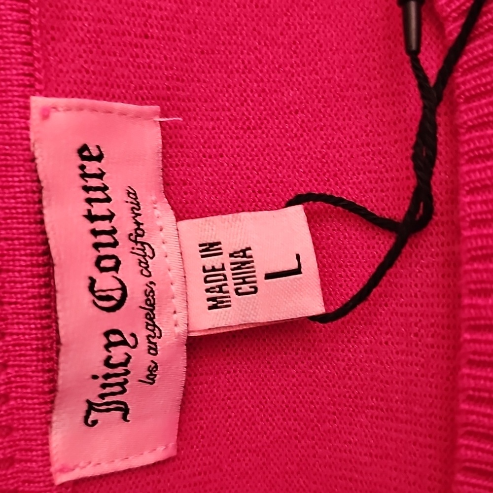 Juicy Couture Pink Sweater Size L NWT - Picture 3 of 6